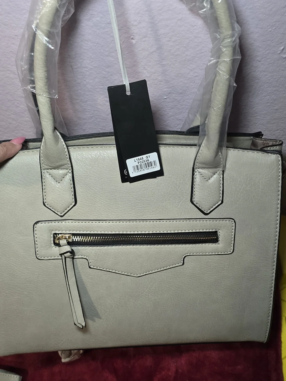 Beige Structured Tote and Crossbody Bag Set - Women
